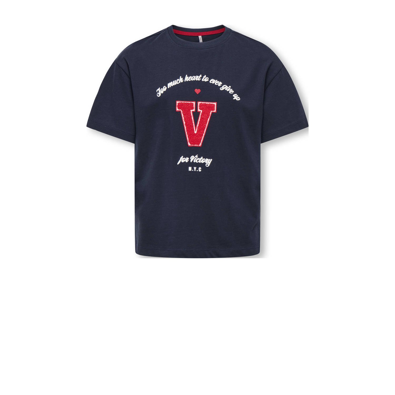 ONLY KIDS GIRL T-shirt donkerblauw