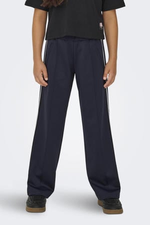 wide leg casual broek donkerblauw