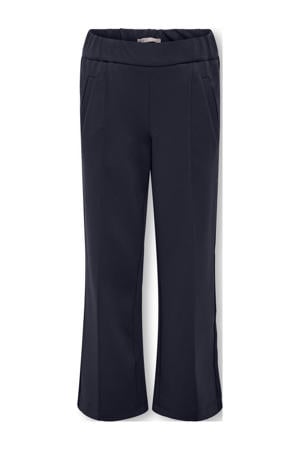 wide leg casual broek donkerblauw