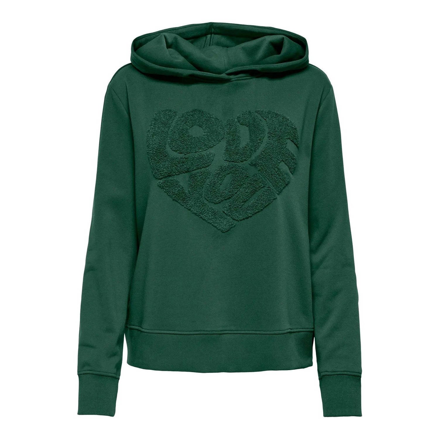 ONLY KIDS GIRL hoodie donkergroen