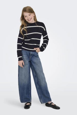 high waist barrel jeans dark blue denim