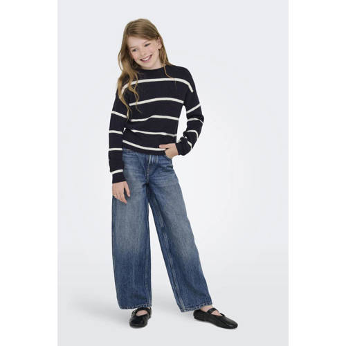 KIDS ONLY GIRL barrel high waist dark blue denim afbeelding