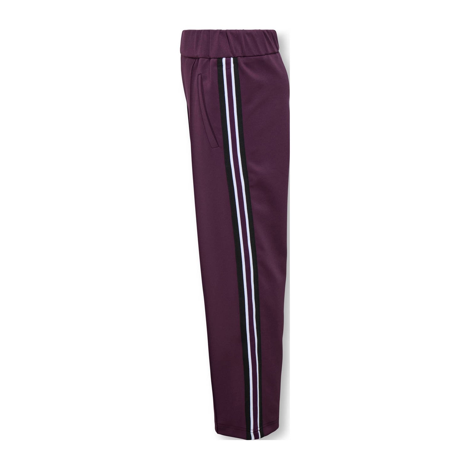 ONLY KIDS GIRL wide leg casual broek donkerpaars