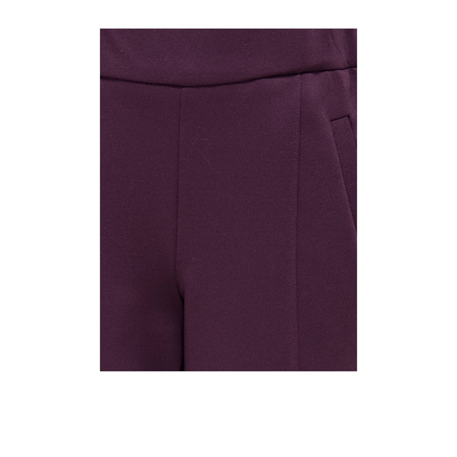 ONLY KIDS GIRL wide leg casual broek donkerpaars