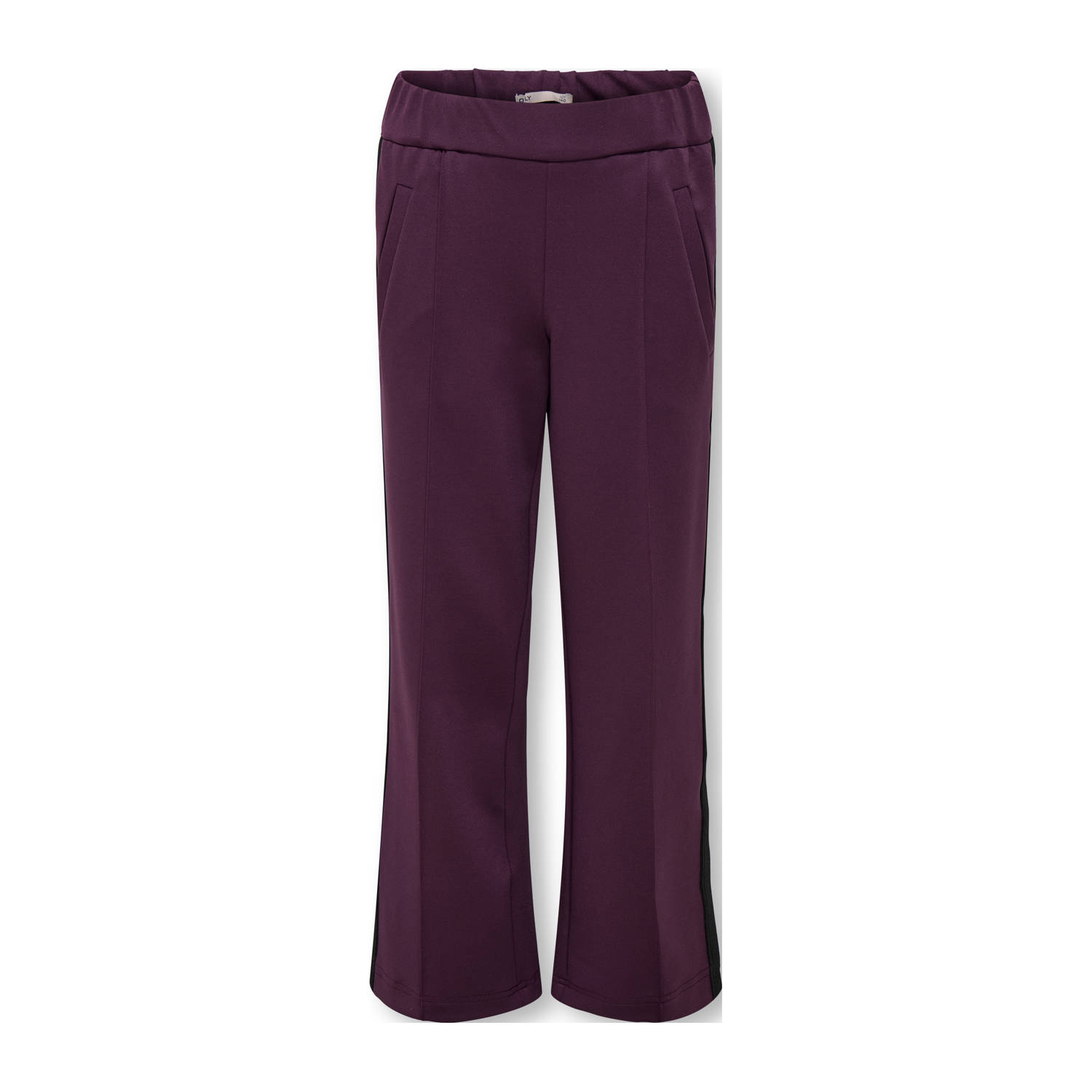 ONLY KIDS GIRL wide leg casual broek donkerpaars