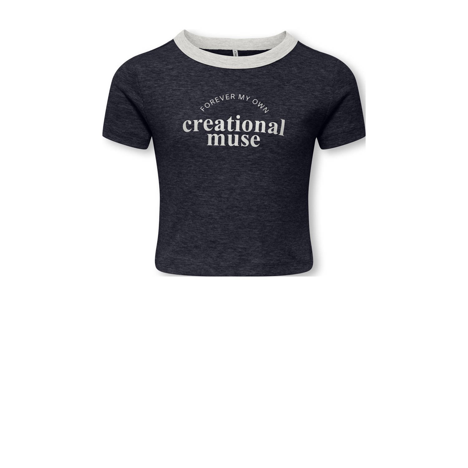 ONLY KIDS GIRL T-shirt donkerblauw