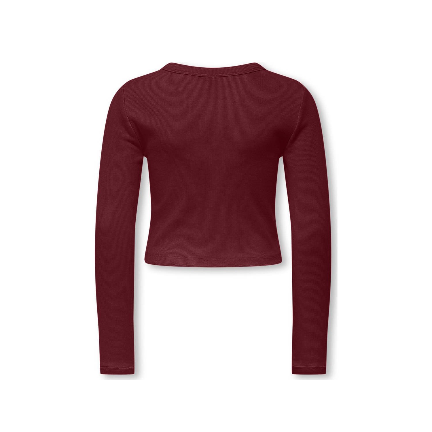 ONLY KIDS GIRL longsleeve donkerrood