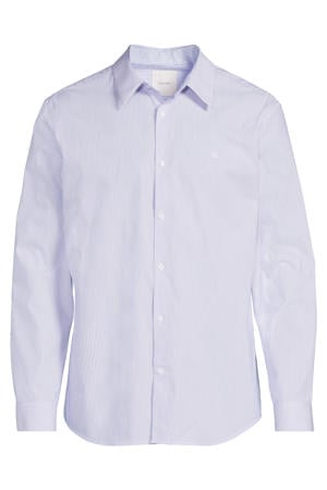 slim gestreepte casual overhemd blauw