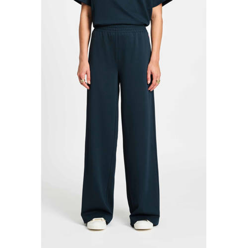 POM Amsterdam wide leg regular waist pantalon donkerblauw afbeelding
