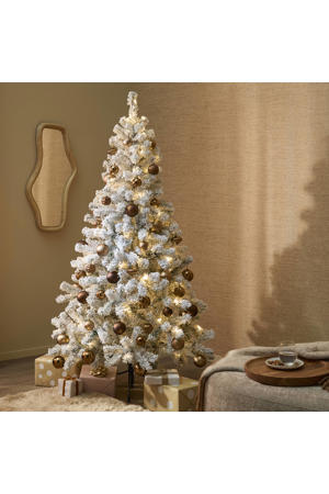 Verlichte besneeuwde kerstboom Nordic Pine (h155xd96 cm)