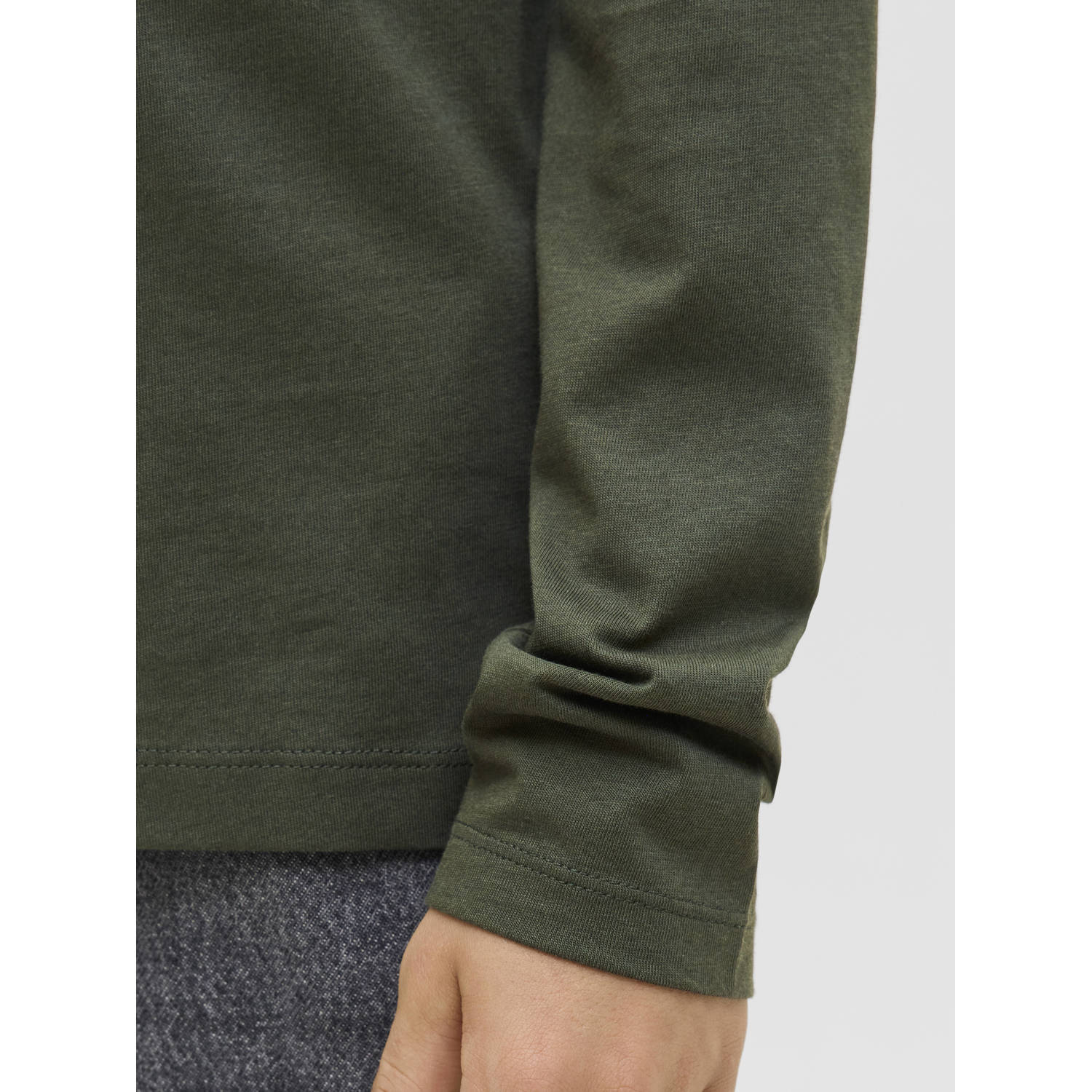 JACK & JONES JUNIOR longsleeve donkergroen
