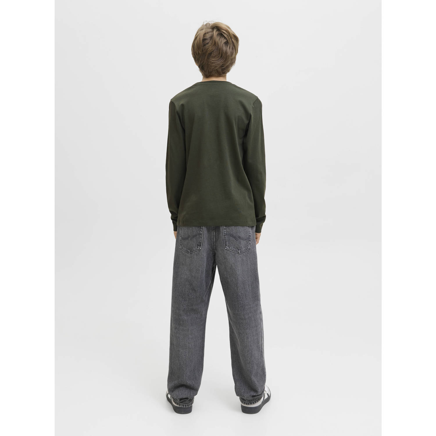 JACK & JONES JUNIOR longsleeve donkergroen