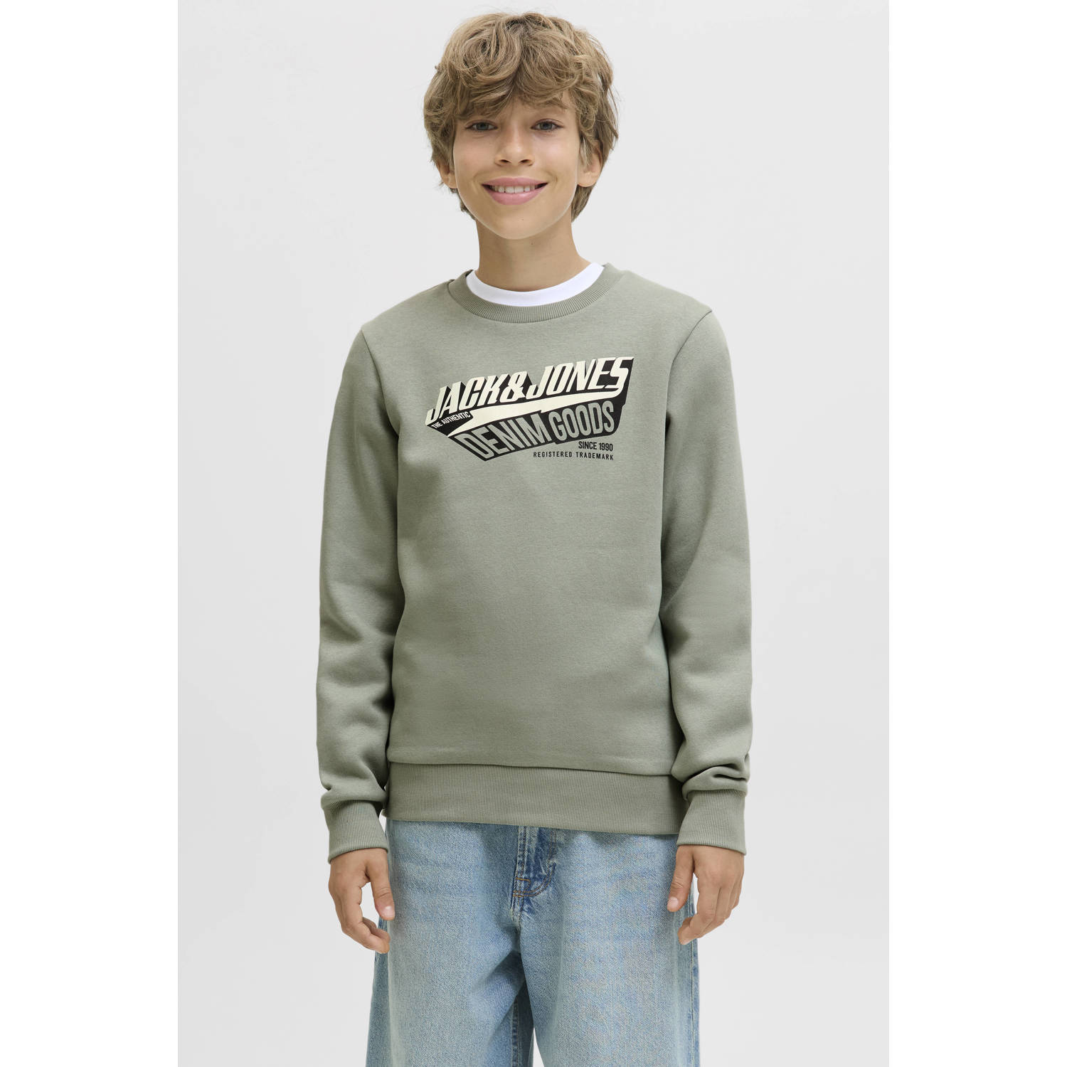 JACK & JONES JUNIOR sweater lichtgroen