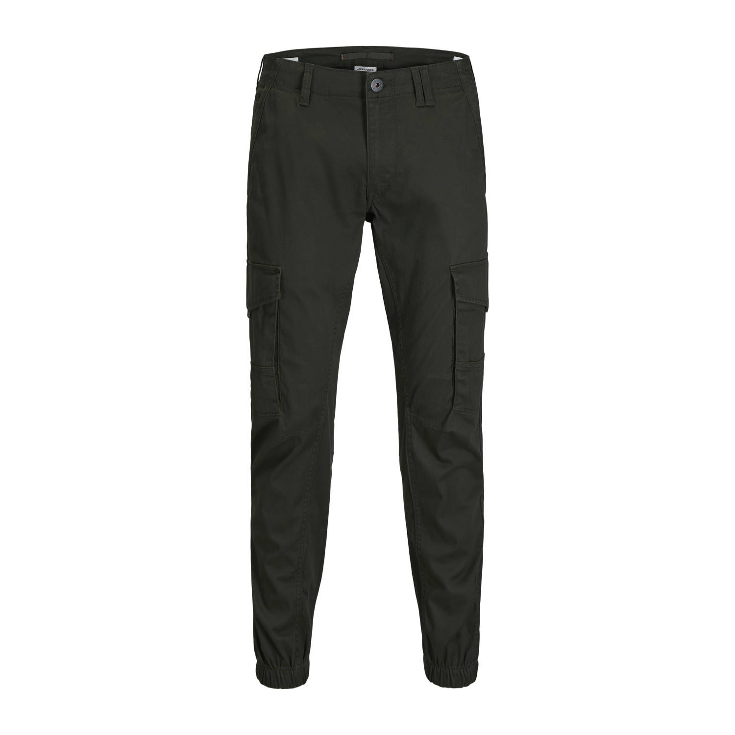 JACK & JONES JUNIOR slim fit cargo broek donkergroen