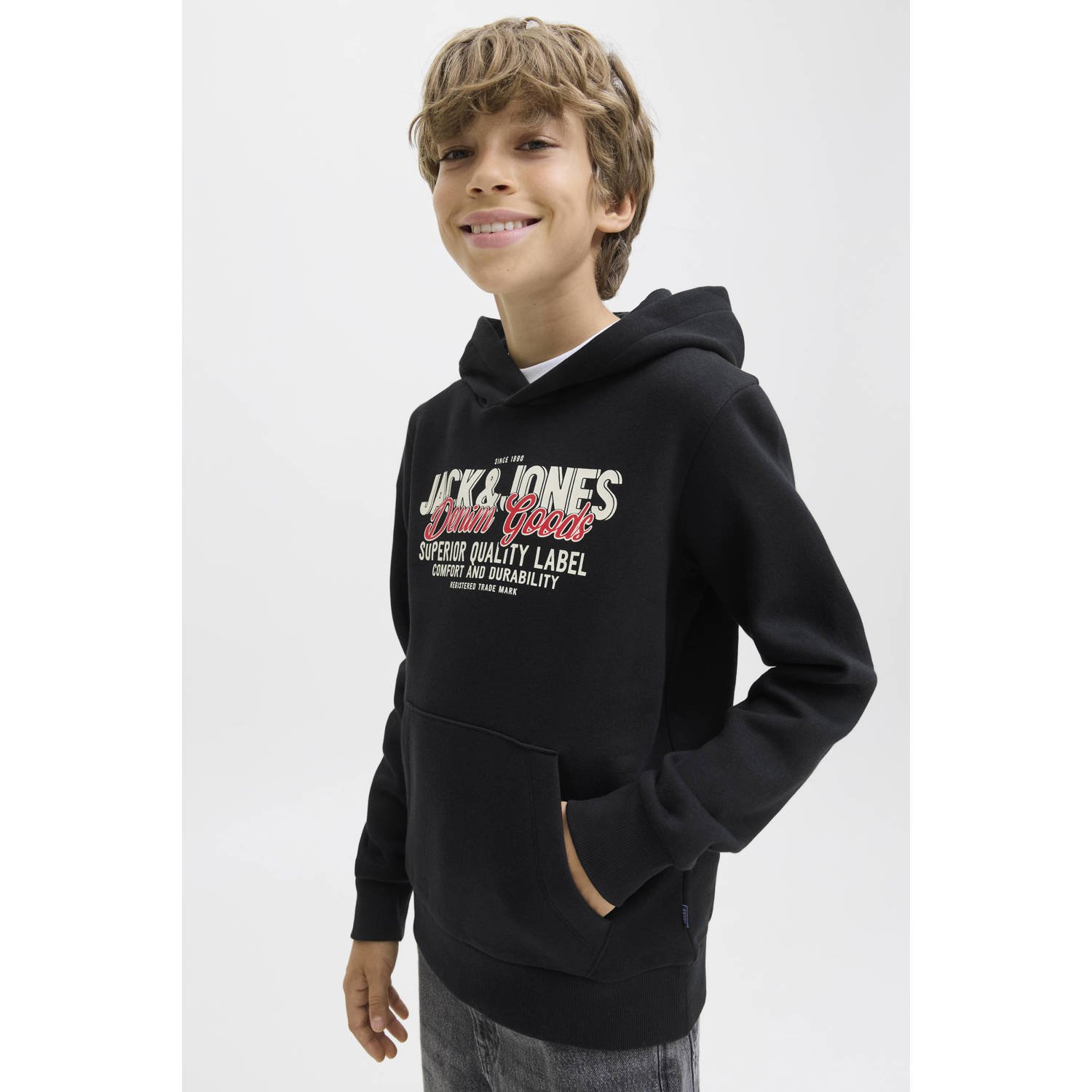 JACK & JONES JUNIOR hoodie zwart