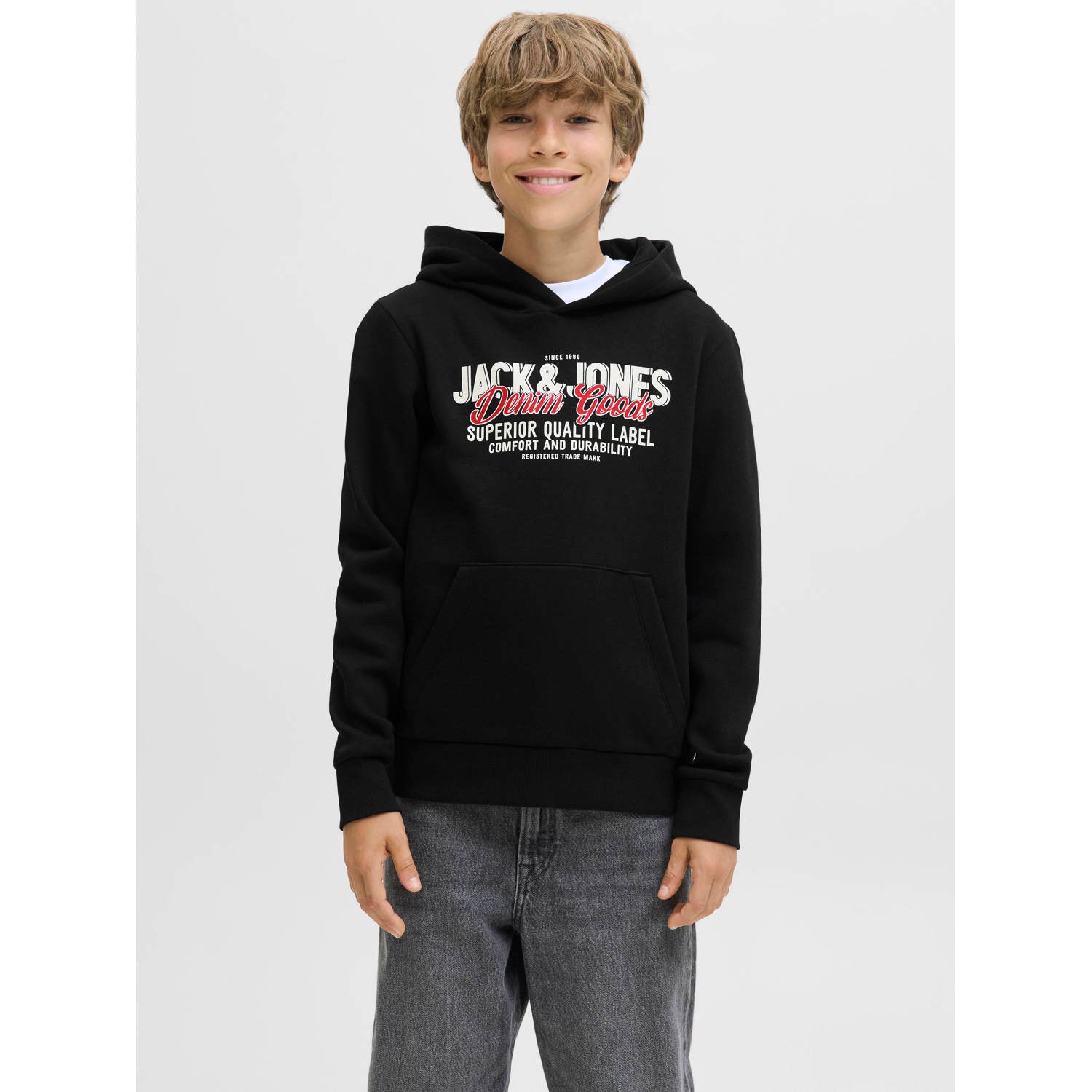 JACK & JONES JUNIOR hoodie zwart
