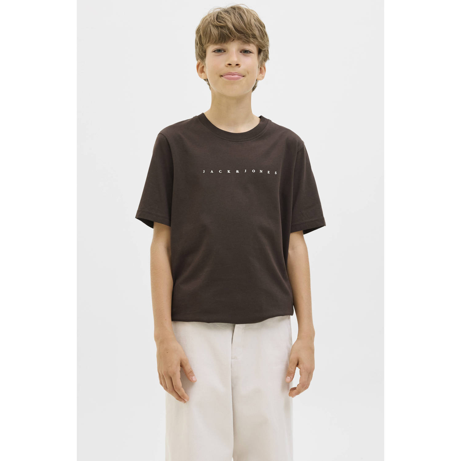 JACK & JONES JUNIOR T-shirt donkerbruin
