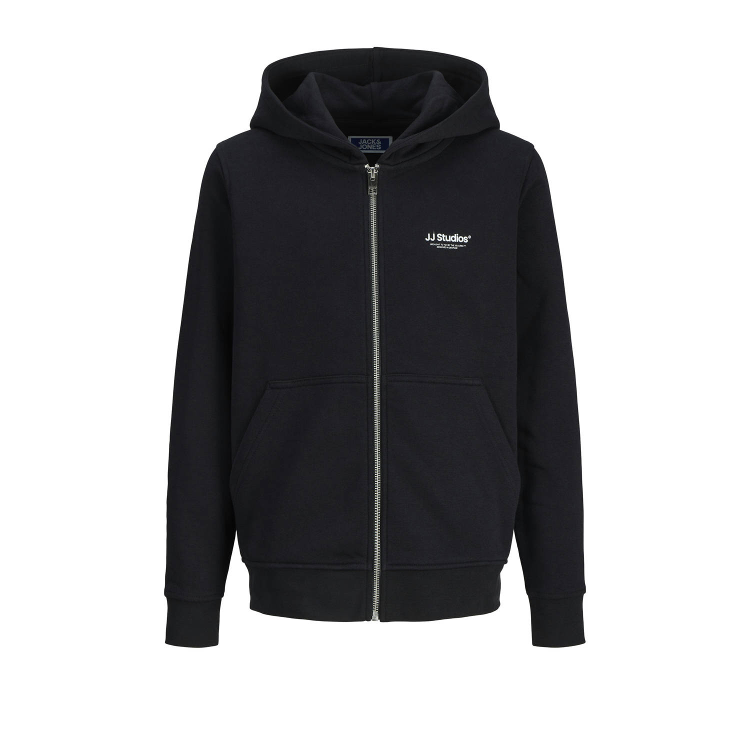 JACK & JONES JUNIOR sweatvest zwart