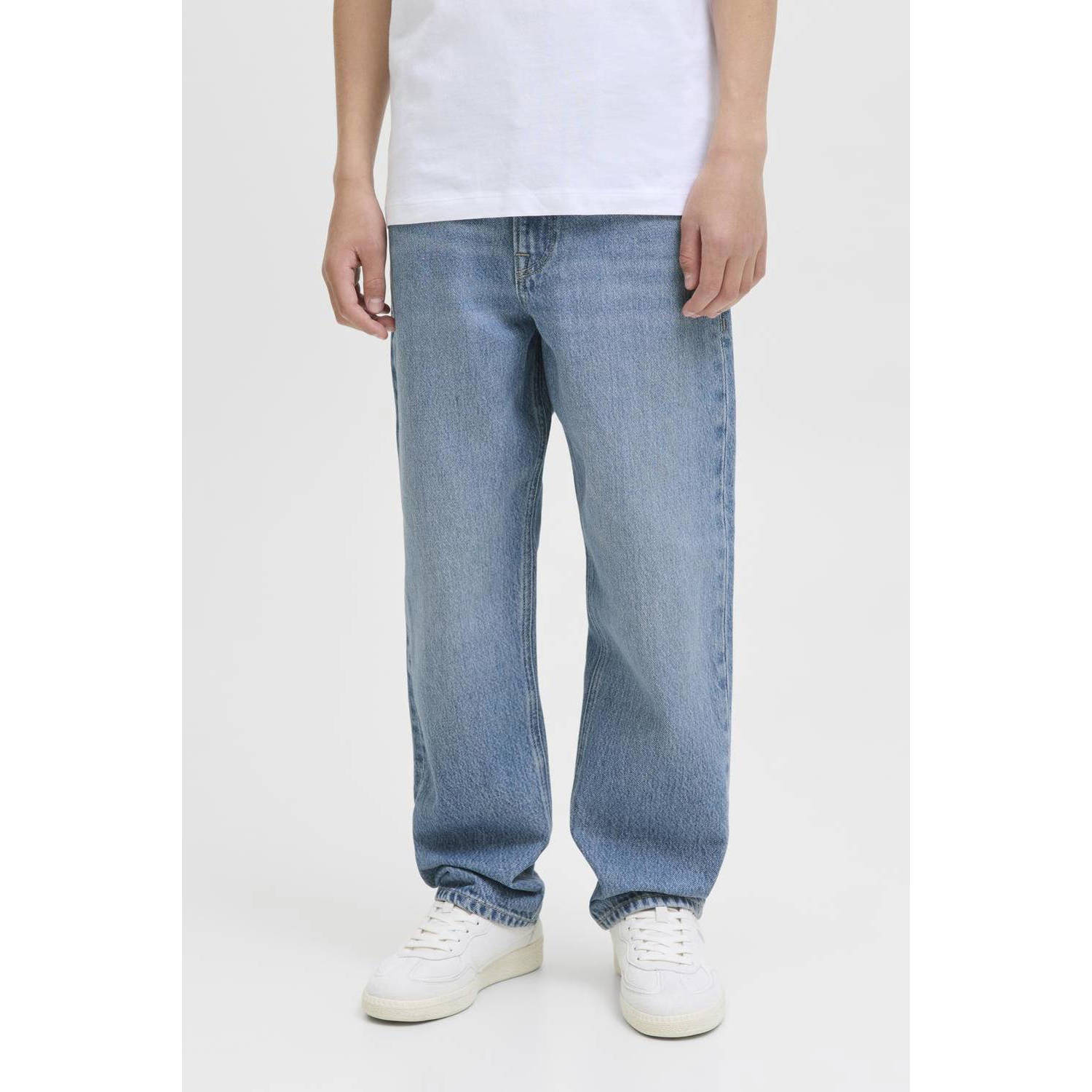 JACK & JONES JUNIOR relaxed high waist loose fit jeans medium blue denim
