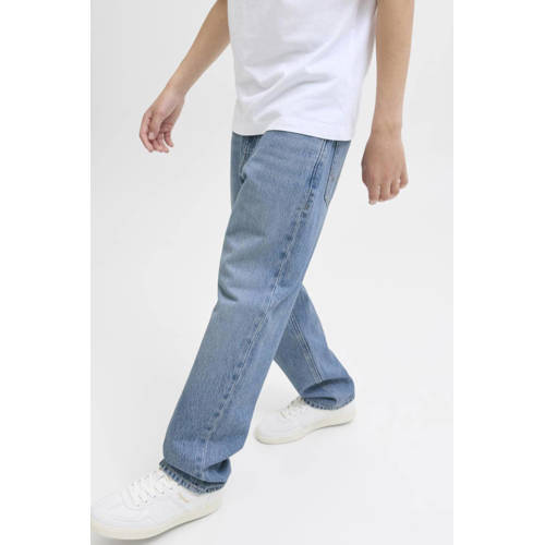 JACK & JONES JUNIOR relaxed high waist loose fit jeans medium blue denim afbeelding