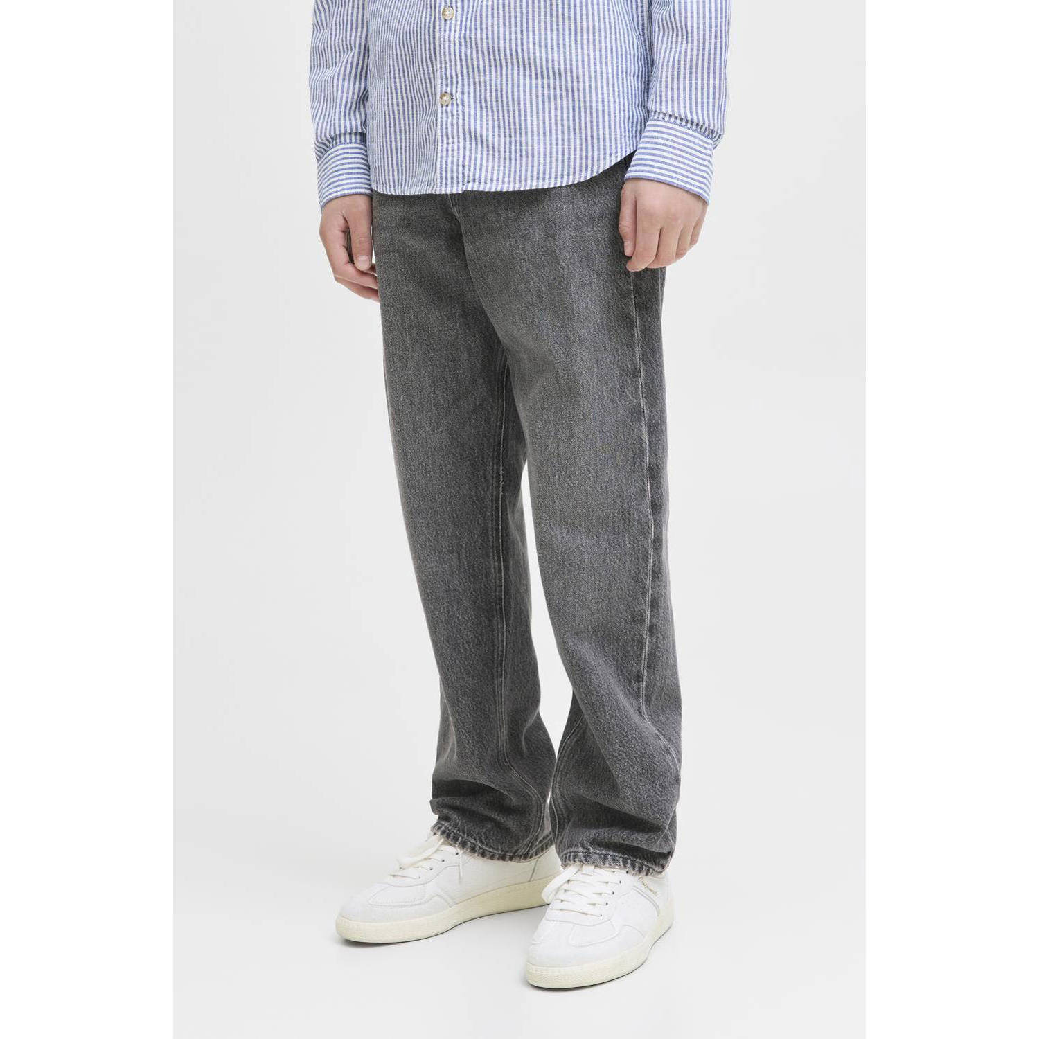 JACK & JONES JUNIOR relaxed high waist loose fit jeans black denim