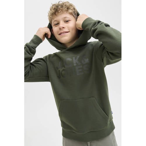 JACK & JONES JUNIOR hoodie donkergroen afbeelding