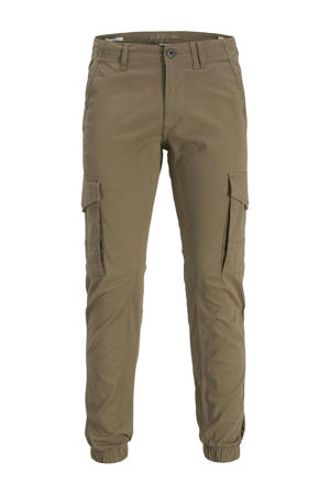 slim fit cargo broek bruin