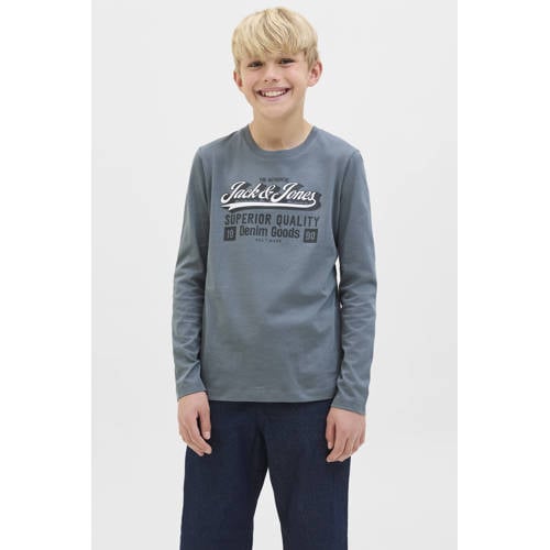 JACK & JONES JUNIOR longsleeve grijsblauw afbeelding