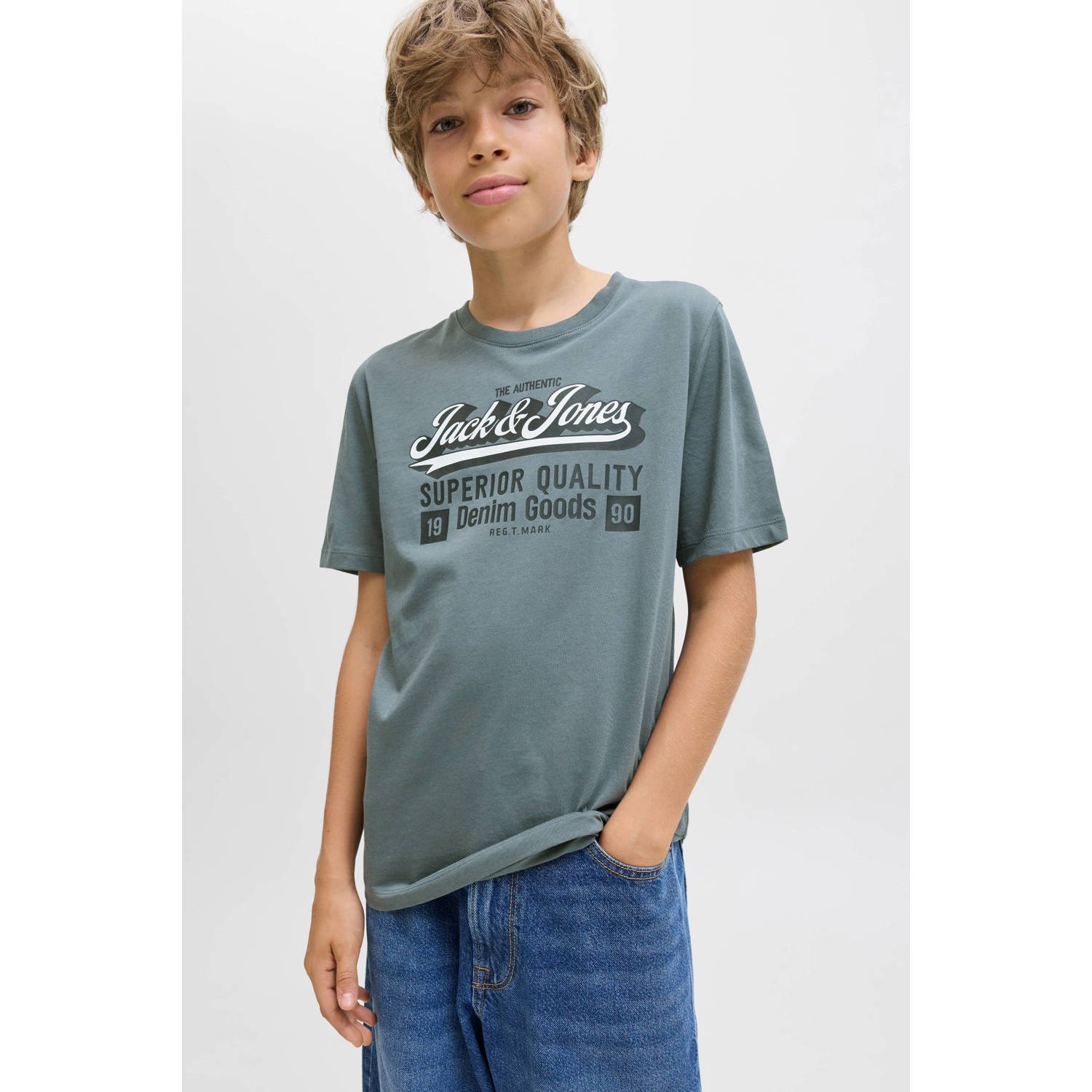 JACK & JONES JUNIOR T-shirt grijsblauw