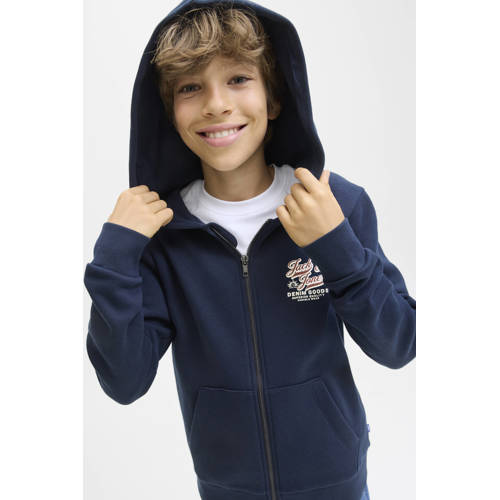 JACK & JONES JUNIOR sweatvest donkerblauw afbeelding