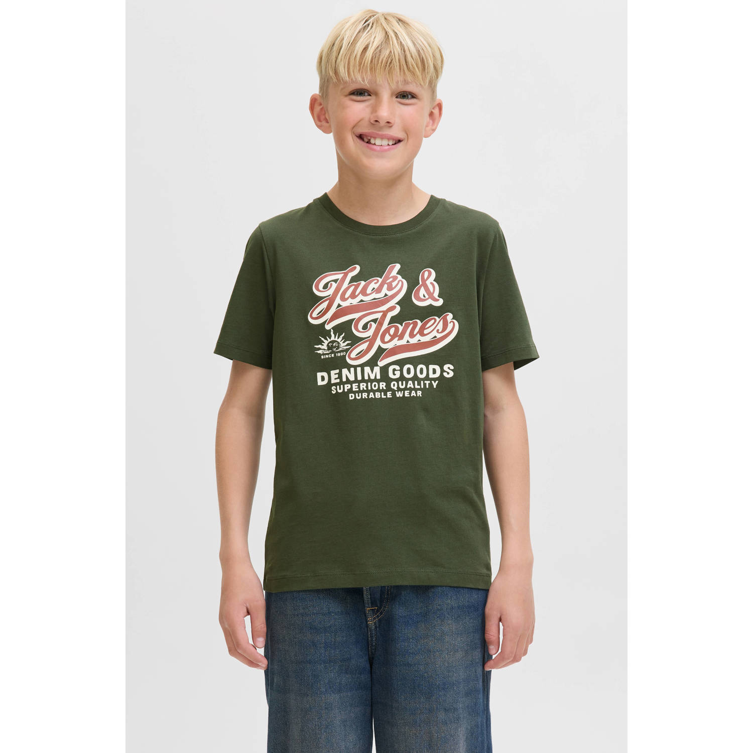 JACK & JONES JUNIOR T-shirt donkergroen