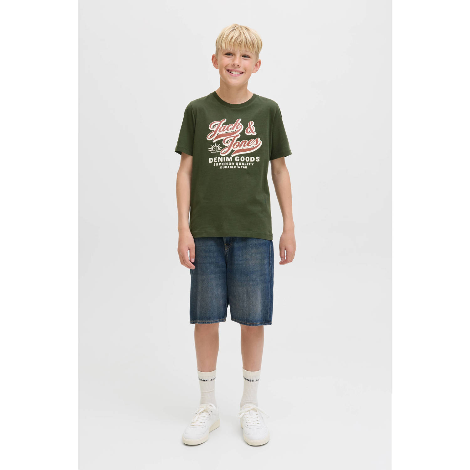 JACK & JONES JUNIOR T-shirt donkergroen