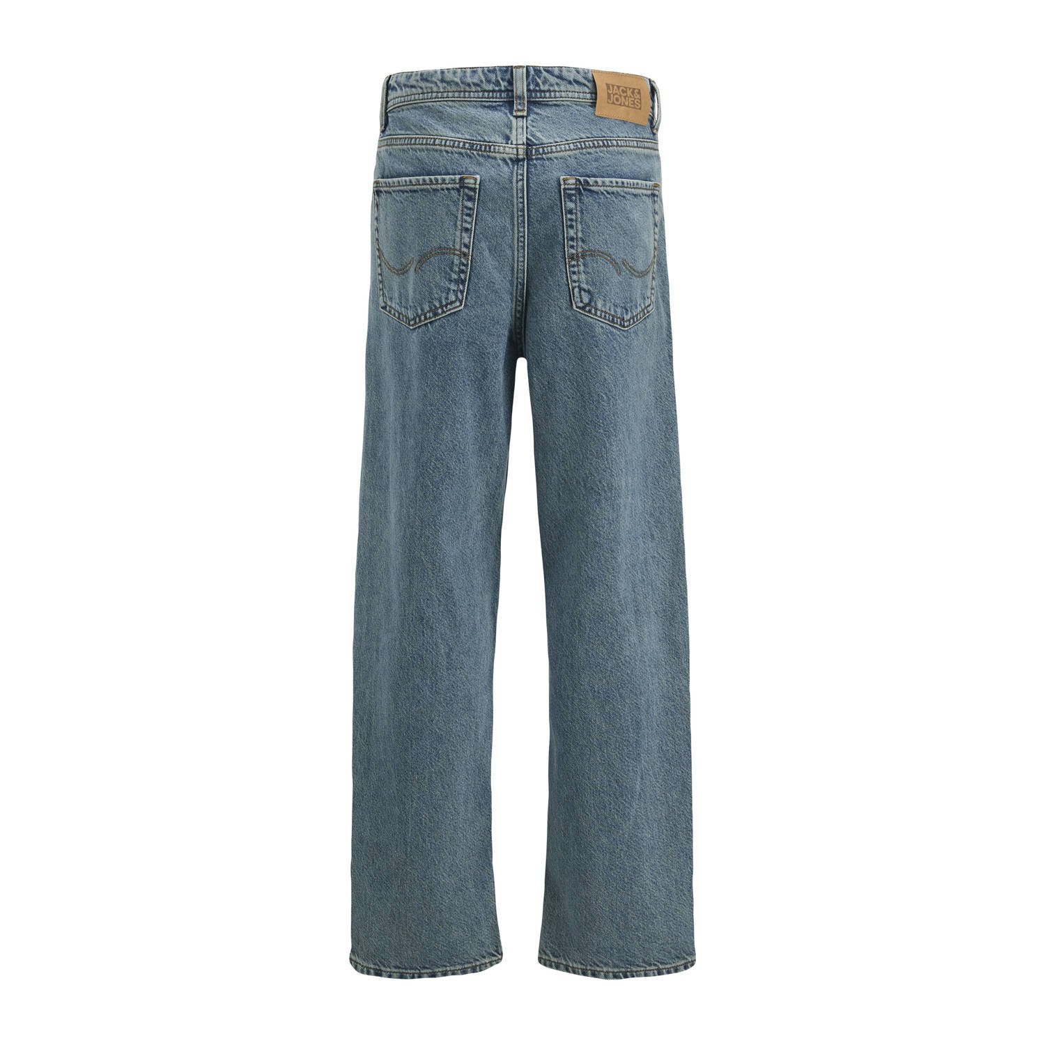 JACK & JONES JUNIOR high waist loose fit jeans medium blue denim