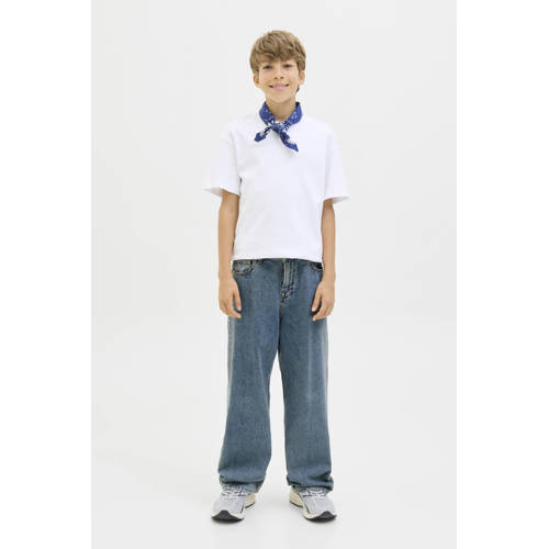 JACK & JONES JUNIOR high waist loose fit jeans medium blue denim afbeelding