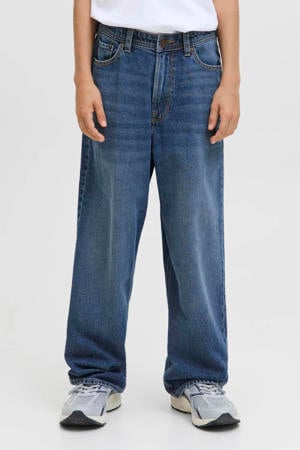 high waist exra baggy jeans dark blue denim