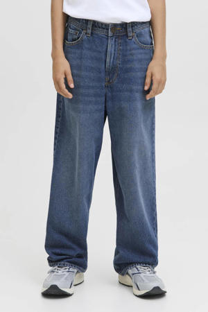high waist exra baggy jeans dark blue denim
