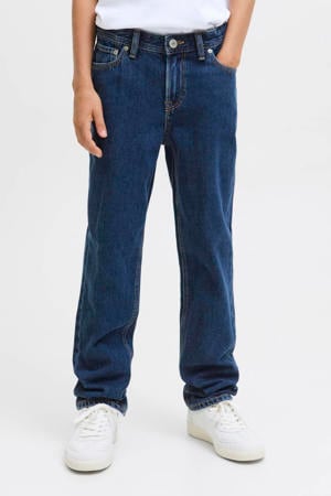 regular waist regular fit jeans dark blue denim