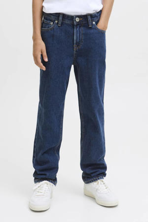 regular waist regular fit jeans dark blue denim