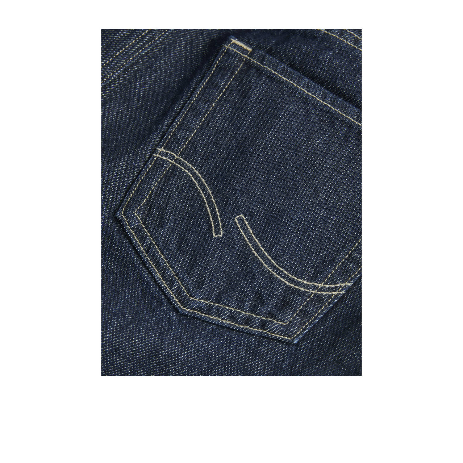 JACK & JONES JUNIOR relaxed high waist loose fit jeans dark blue denim