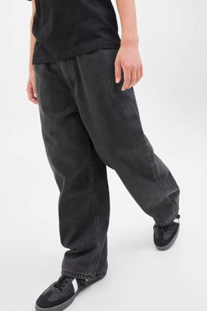 high waist extra baggy jeans black denim