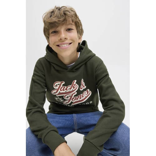 JACK & JONES JUNIOR hoodie donkergroen afbeelding
