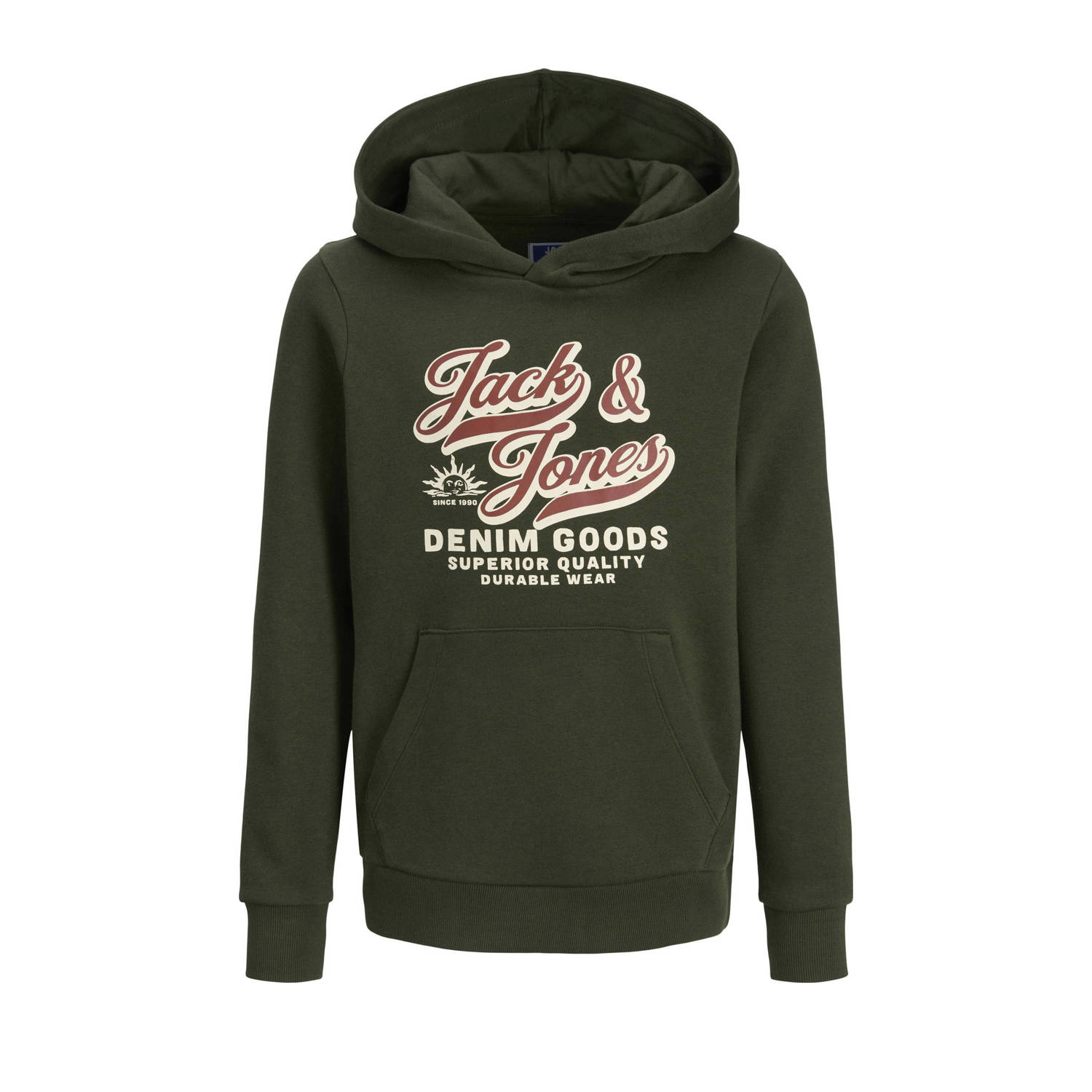 JACK & JONES JUNIOR hoodie donkergroen