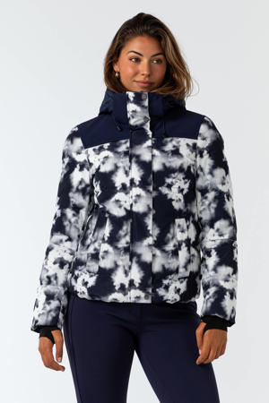 ski-jas Nanda donkerblauw/wit