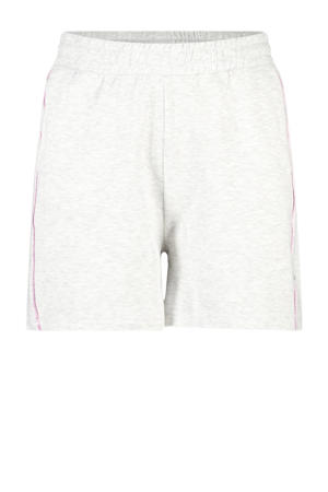 straight regular waist casual short lichtgrijs