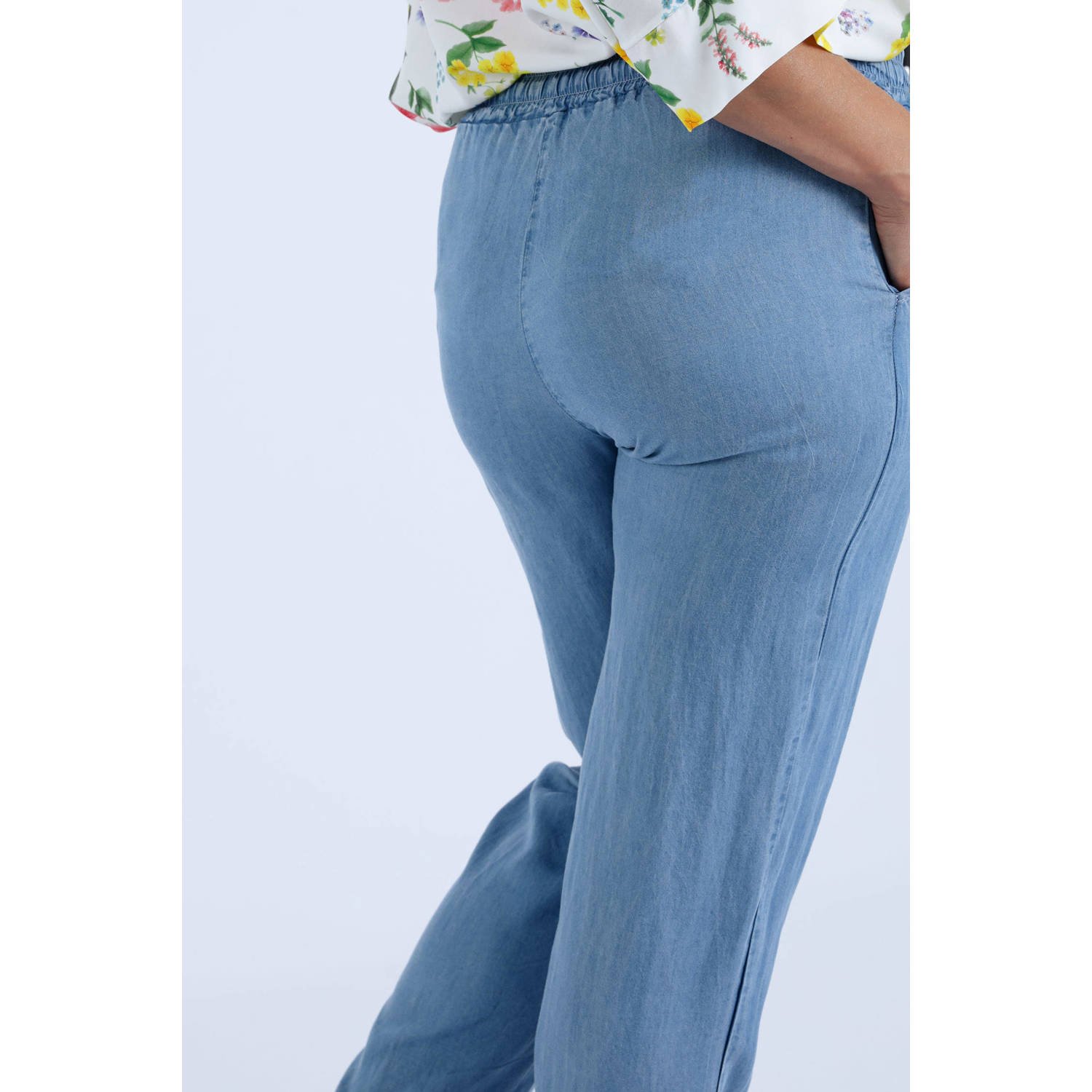 Paprika denim straight regular waist casual broek light blue denim