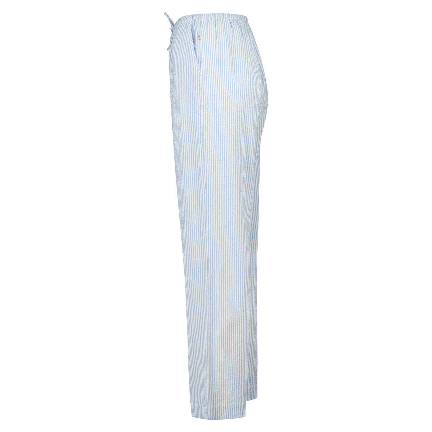 America Today seersucker pyjamabroek Loyce blauw wit