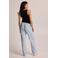 America Today seersucker pyjamabroek Loyce blauw/wit