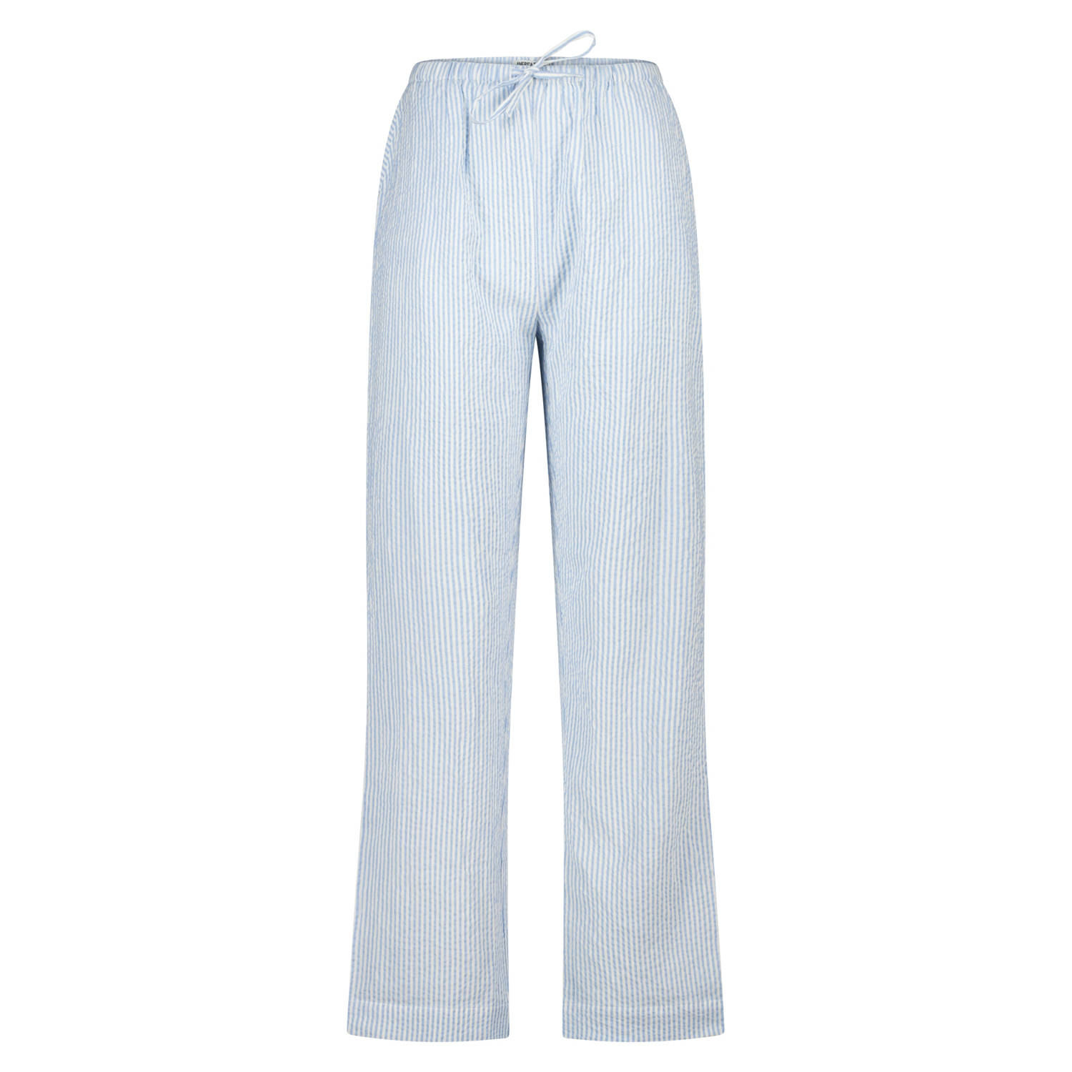 America Today seersucker pyjamabroek Loyce blauw wit