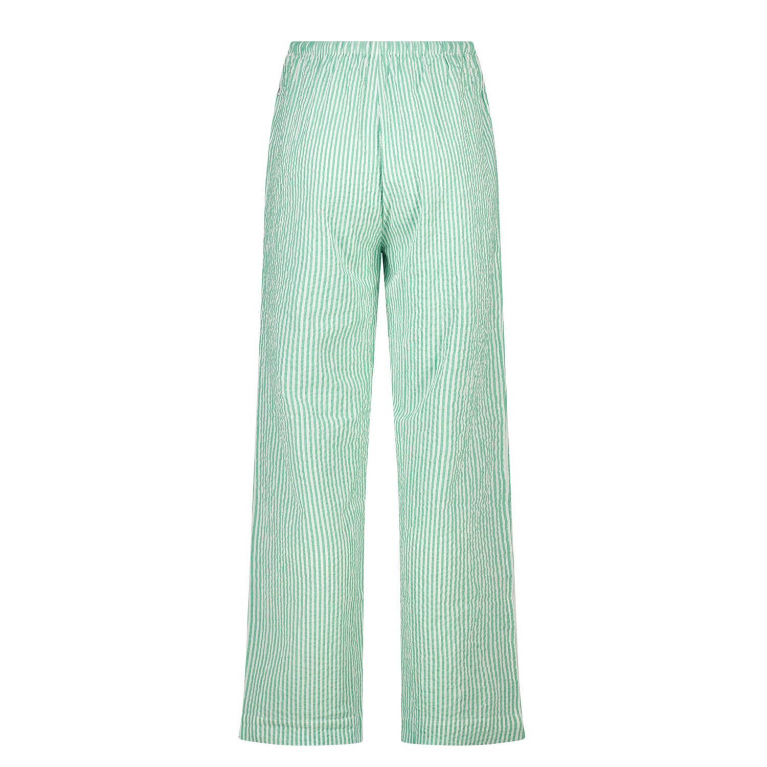 America Today seersucker pyjamabroek Loyce groen wit