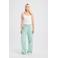 America Today seersucker pyjamabroek Loyce groen/wit